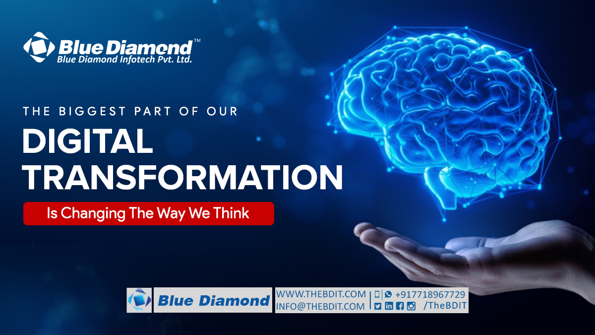 "The biggest part of our Digital Transformation is changing the way we think" 
#digitaltranformation #brainscience
𝐑𝐞𝐚𝐜𝐡 𝐔𝐬 : 
🌐: thebdit.in 
📷: info@thebdit.com 
📷 : +91 77189 67729  
📷: 𝐁𝐥𝐮𝐞 𝐃𝐢𝐚𝐦𝐨𝐧𝐝 𝐈𝐧𝐟𝐨𝐭𝐞𝐜𝐡 𝐏𝐯𝐭. 𝐋𝐭𝐝