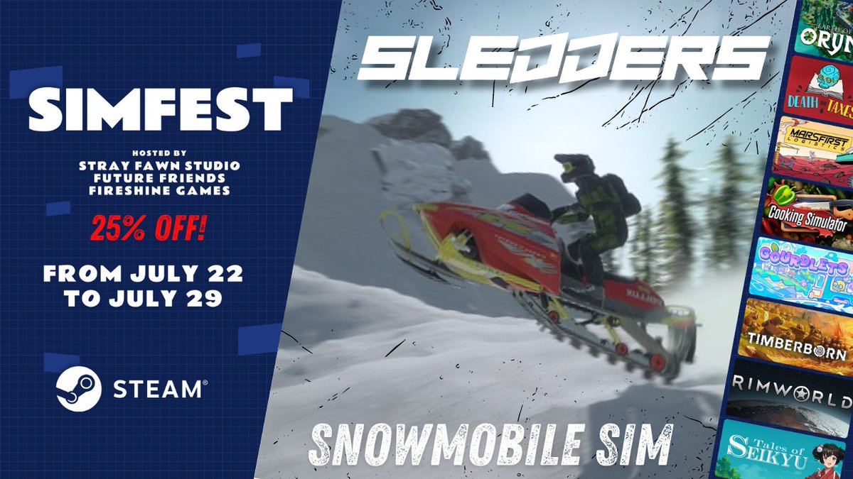 Game Taste (@gametastes) on Twitter photo <a href="/sleddersgame/">SleddersGame</a> is partaking in the Sim Fest with a 25% discount!
Grab it now if you are into sledding ๐ท
<a href="/SteamSimFest/">Steam SimFest</a> #SimFest <a href="/sleddersgame/">SleddersGame</a> is partaking in the Sim Fest with a 25% discount!
Grab it now if you are into sledding ๐ท
<a href="/SteamSimFest/">Steam SimFest</a> #SimFest