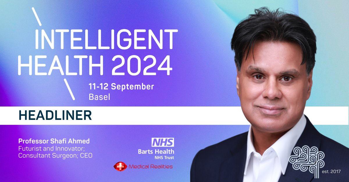 Intelligent Health (@inthealthai) on Twitter photo 🧠 Trailblazing surgeon and a global leader in #DigitalHealth, <a href="/ShafiAhmed5/">Prof Shafi Ahmed PhD FRCS</a> (<a href="/NHSBartsHealth/">Barts Health</a>, <a href="/MedRealities/">Medical Realities</a>) joins our world-renowned lineup of headliners at #IH24!
Applications open now.
🎟️ ⇢ hubs.li/Q02HWb8c0
🗣️ ⇢ hubs.li/Q02HW8Q70
#SaveLivesWithAI 🧠 Trailblazing surgeon and a global leader in #DigitalHealth, <a href="/ShafiAhmed5/">Prof Shafi Ahmed PhD FRCS</a> (<a href="/NHSBartsHealth/">Barts Health</a>, <a href="/MedRealities/">Medical Realities</a>) joins our world-renowned lineup of headliners at #IH24!
Applications open now.
🎟️ ⇢ hubs.li/Q02HWb8c0
🗣️ ⇢ hubs.li/Q02HW8Q70
#SaveLivesWithAI