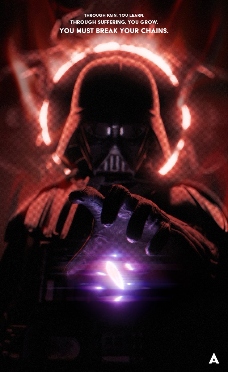 "Through pain, you learn. Through suffering, you grow. You must break your chains."

-
<a href="/starwars/">Star Wars</a>
#StarWars #StarWarsFanart #DarthVader #Vader #art