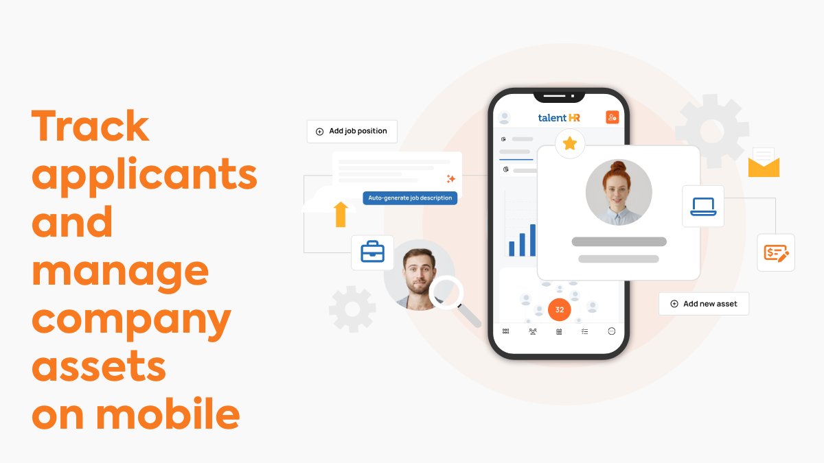TalentHRsystem's tweet photo. The TalentHR app now mirrors our web platform, so you can handle everything HR without missing a beat โก๏ธ https://t.co/zzMI2O6TBF
โ๏ธ Create AI-powered job ads and tailor your careers page
๐ป Keep tabs on all your assets, from hardware to subscriptions
#HRApp #HRIS #TalentHR https://t.co/0amkmM8qfc