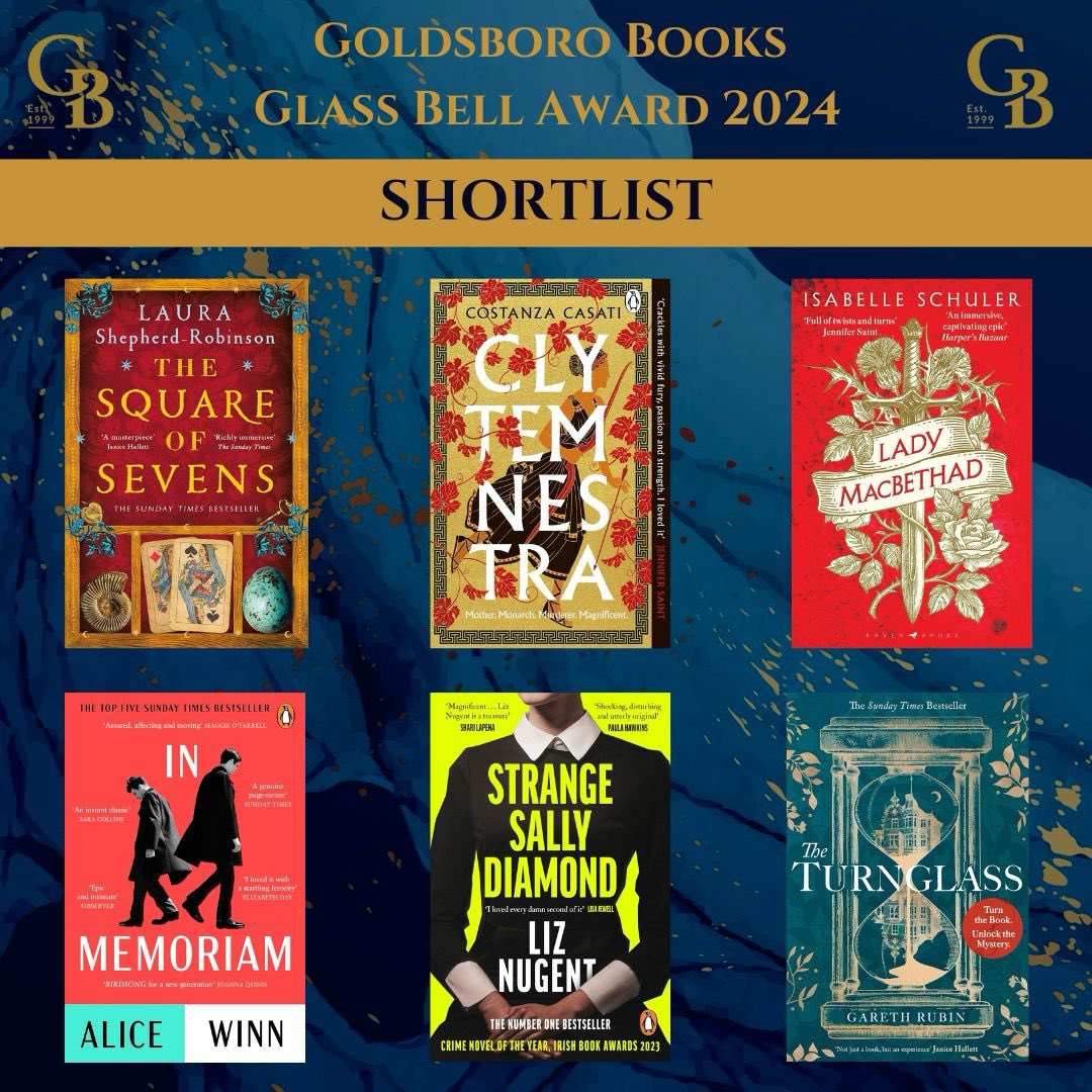 GoldsboroBooks's tweet image. We are delighted to announce the shortlist for the 2024 Glass Bell Award 🏆 

From a first-time longlist of fourteen titles, we have whittled them down to just six titles!

#GlassBell