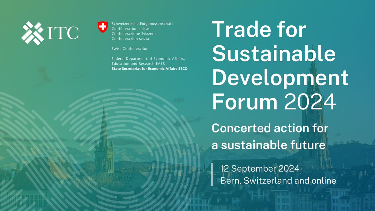 WAIPA (@waipaorg) on Twitter photo Join the #T4SD Forum of our Consultative Committee member <a href="/ITCnews/">International Trade Centre (ITC)</a> on 12 September 2024 at the Eventforum in Bern, Switzerland.
Register Here ➡ intracen.org/news-and-event… Join the #T4SD Forum of our Consultative Committee member <a href="/ITCnews/">International Trade Centre (ITC)</a> on 12 September 2024 at the Eventforum in Bern, Switzerland.
Register Here ➡ intracen.org/news-and-event…