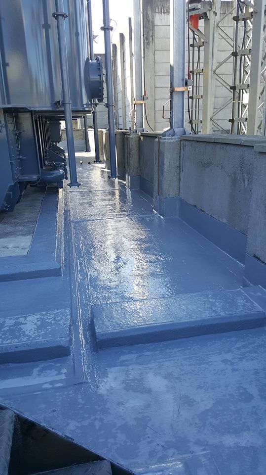 Concrete bund lining is a big part of #coatingwork we do. Our trained applicators have Passport Safety Scheme &amp; Confined Space. We work on  sensitive sites with strict quality control procedures laid down by RPM &amp; our clients. #engineering #industrial #commercial #ukmfg #rpm