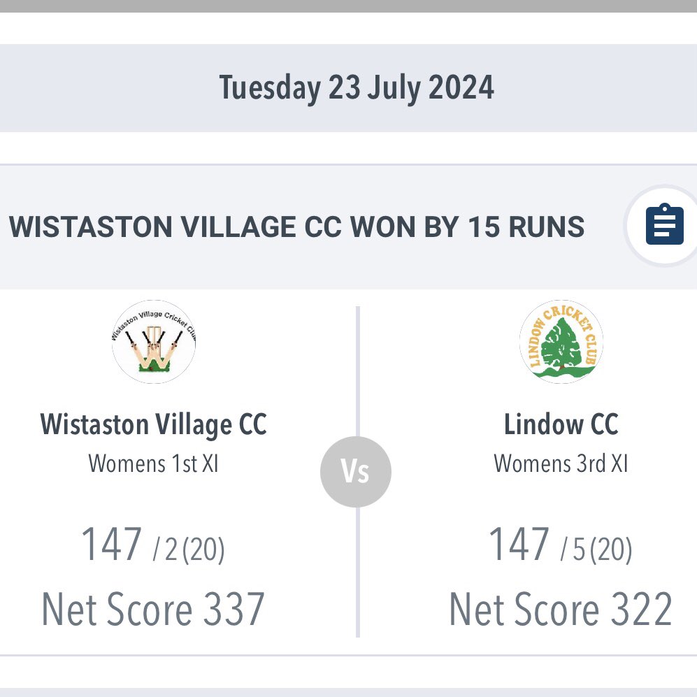 A very friendly friendly ❤️ It was lovely to see the ladies from Lindow again and the pairs format was a great opportunity for everyone to bat and bowl 🏏 Result = another softballer converted to hardball 🙌