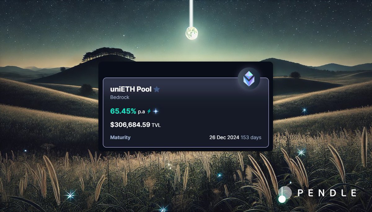 pendle_fi's tweet image. $PENDLE and $ARB rewards are now LIVE!

Earn 6x Bedrock Diamonds + 1x EigenLayer Points with our new @Bedrock_DeFi uniETH pool on @Arbitrum 💎