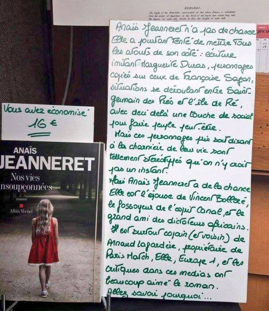 MiAldon's tweet photo. Quand un libraire critique le bouquin de l'épouse de Vincent #Bolloré, ça donne ça... https://t.co/OChHBACLio