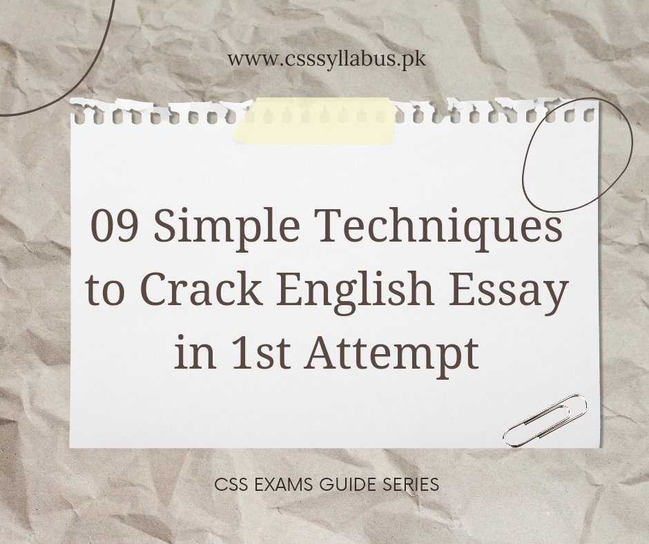 css_stories's tweet image. A good read for all the aspiring civil servants. 

CSS English Essay: 09 Simple Techniques to Crack t... csssyllabus.pk/2024/07/css-en…