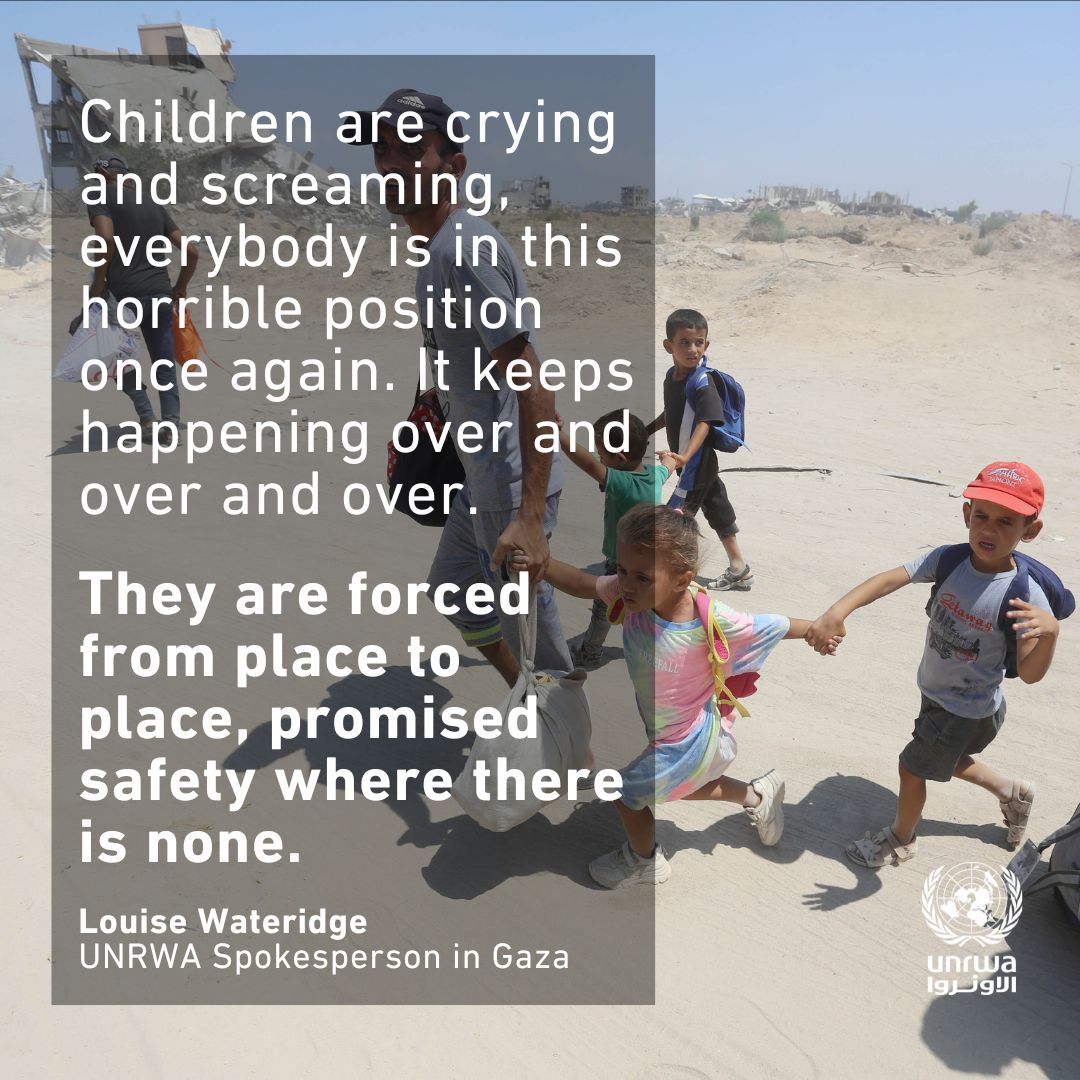 People in #Gaza are exhausted by the continuous displacement. They leave almost everything behind, carrying what they can in their hands.

Families with young children are forced to run through dangerous areas, amid bombardments and military operations, with nowhere safe to go.