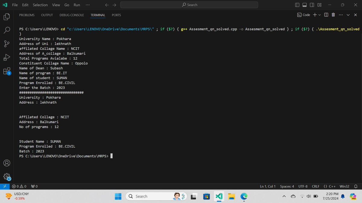 SumitKumar56064's tweet photo. #LSPPDay55,25th
Problem Solved using Inheritance principle:)
 #60DaysOfLearning2024 #LearningWithLeapfrog  @lftechnology https://t.co/zebeC9fJoQ