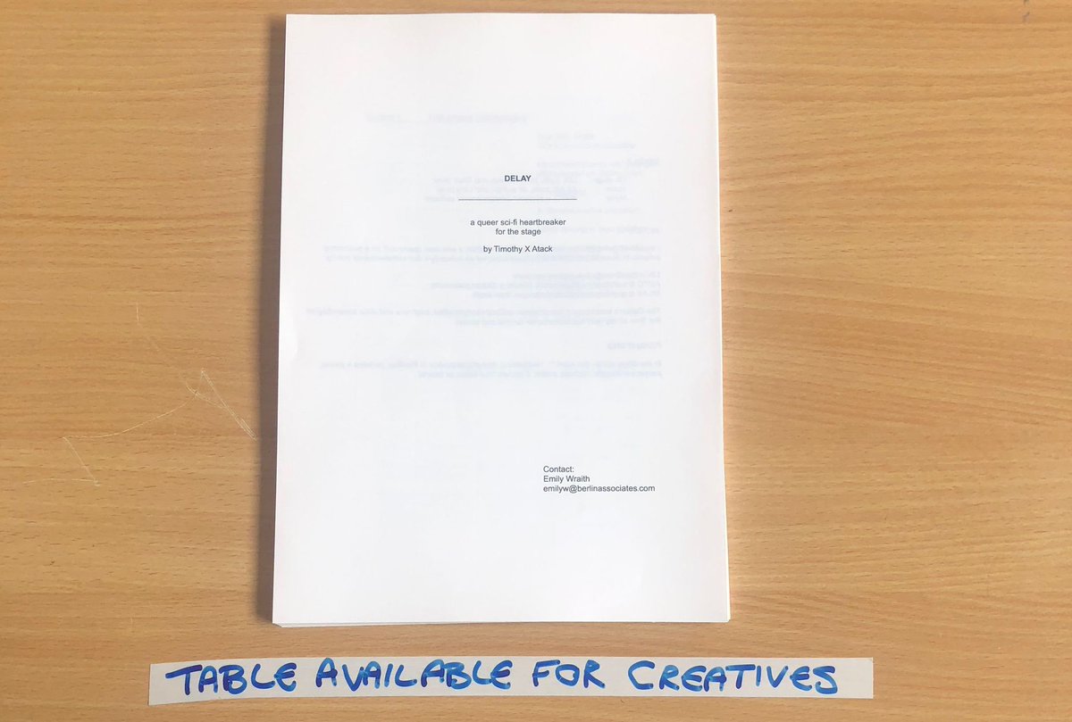 Tim X Atack (@timatack) on Twitter photo This got its first table read at Bristol Old Vic the other day. Beautifully done by some excellent actors. Also very much admire the clarity of the table.
(photo by <a href="/AmandaForceIt/">Amanda Fawcett</a>) This got its first table read at Bristol Old Vic the other day. Beautifully done by some excellent actors. Also very much admire the clarity of the table.
(photo by <a href="/AmandaForceIt/">Amanda Fawcett</a>)