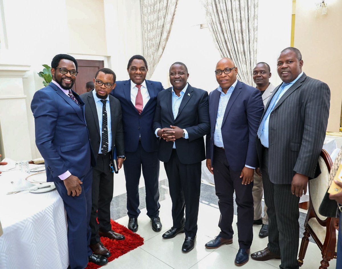 With our President H.E Hakainde Hichilema after our interactive meetings with him.