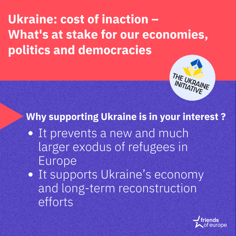 FriendsofEurope's tweet photo. 🇺🇦 Our recent "#Ukraine: cost of inaction" study examines why insufficient support for Ukraine could prompt an even greater exodus of #refugees in Europe.

👇 Learn more below.

🔗 Read the full study here: https://t.co/VFfPVPa8AV

#DoNotNormaliseTheWar