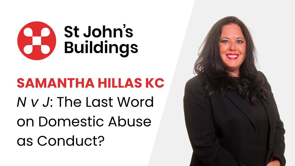It’s great to see <a href="/SamHillas/">Sam Hillas</a> KC’s blog, co-written with  @OliviaPiercy2 and Anita Mehta, on the recent case of N v J and the issue of domestic abuse as conduct, published in the Financial Remedies Journal (<a href="/fr_journal/">Financial Remedies Journal</a>).

You can read it here: rb.gy/1kr40n