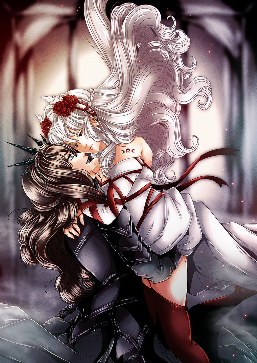 [ Ghostly Love ]

quand la jeune nécromancienne Lady Blackwood tombe éperdument amoureuse c'est d'un être particulier, d'une légende à elle toute seule que l'on nomme la Dame Blanche 🤍🖤

des dames, des longs cheveux un plaisir que de faire cette illustration 😌✨✨