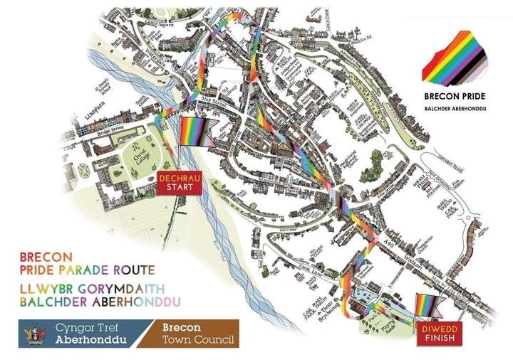 Brecon Pride (@breconpride) on Twitter photo Will you be joining us for the <a href="/BreconPride/">Brecon Pride</a> Parade, July 27th? Here's the route map, starting on Dinas Road at 11:30am & leading to the King George Playing Field where a day of fun, music & love awaits. Come show your support for diversity & equality in our fabulous community๐ณ๏ธโ๐๐ณ๏ธโโง๏ธ Will you be joining us for the <a href="/BreconPride/">Brecon Pride</a> Parade, July 27th? Here's the route map, starting on Dinas Road at 11:30am & leading to the King George Playing Field where a day of fun, music & love awaits. Come show your support for diversity & equality in our fabulous community๐ณ๏ธโ๐๐ณ๏ธโโง๏ธ