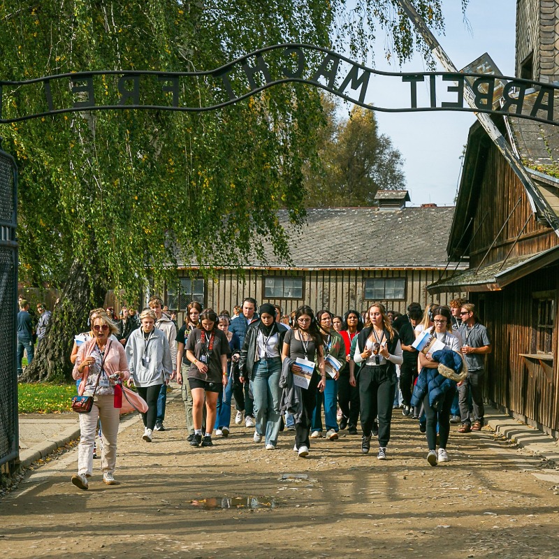 HolocaustUK's tweet photo. Apply now for our #LessonsfromAuschwitz Spring Projects. Visit Auschwitz Birkenau Memorial and Museum and hear directly from a Holocaust survivor. Join this transformative program, honour the memory of the past and help shape a brighter future.