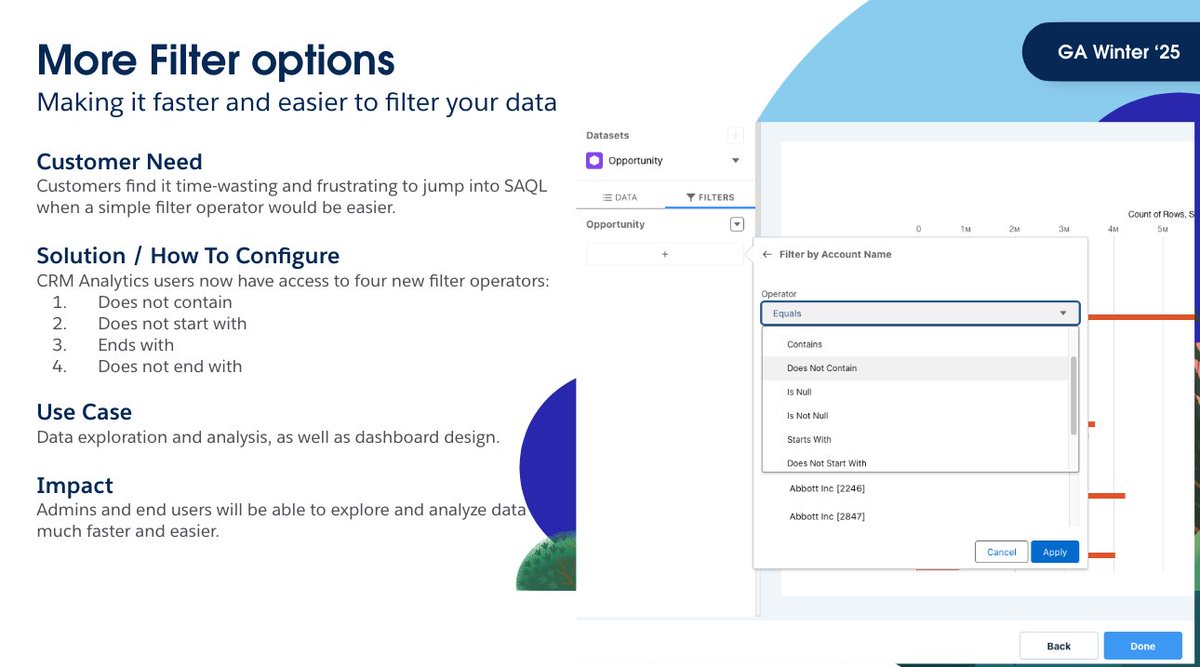 MarkTossell's tweet photo. Hey #datatribe - who is excited about more filter options? 😀
GA in Winter ‘25. @CRM_Analytics https://t.co/x5HAfZSTDP