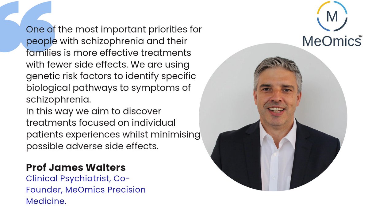 MeOmics (@meomics_pre_med) on Twitter photo <a href="/drjameswalters/">James Walters</a> one of MeOmics' Co-Founders describes here how we are making great progress in our aims of creating personalised treatments for schizophrenia patients whilst minimising possible adverse side effects.
#NSAD24
#NationalSchizophreniaAwarenessDay
#MentalHealthMatters <a href="/drjameswalters/">James Walters</a> one of MeOmics' Co-Founders describes here how we are making great progress in our aims of creating personalised treatments for schizophrenia patients whilst minimising possible adverse side effects.
#NSAD24
#NationalSchizophreniaAwarenessDay
#MentalHealthMatters