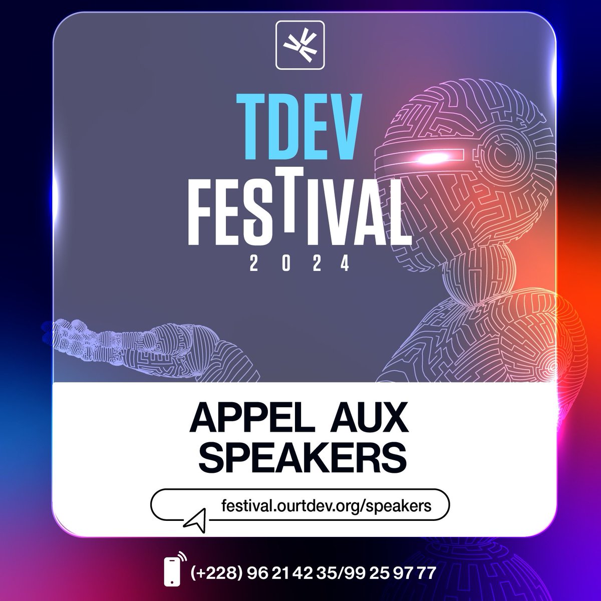 📢 𝐀𝐩𝐩𝐞𝐥 𝐚𝐮𝐱 𝐬𝐩𝐞𝐚𝐤𝐞𝐫𝐬

Venez partager vos expertises et connaissances lors du #TdevFest24 dans les domaines suivants :

- La connectivité (5G, IoT, télécommunications) 📡
- La cybersécurité et sécurité numérique 🔐

#Tdev #TgTech #Tech #TgTwittos #çaParleDev

1/3