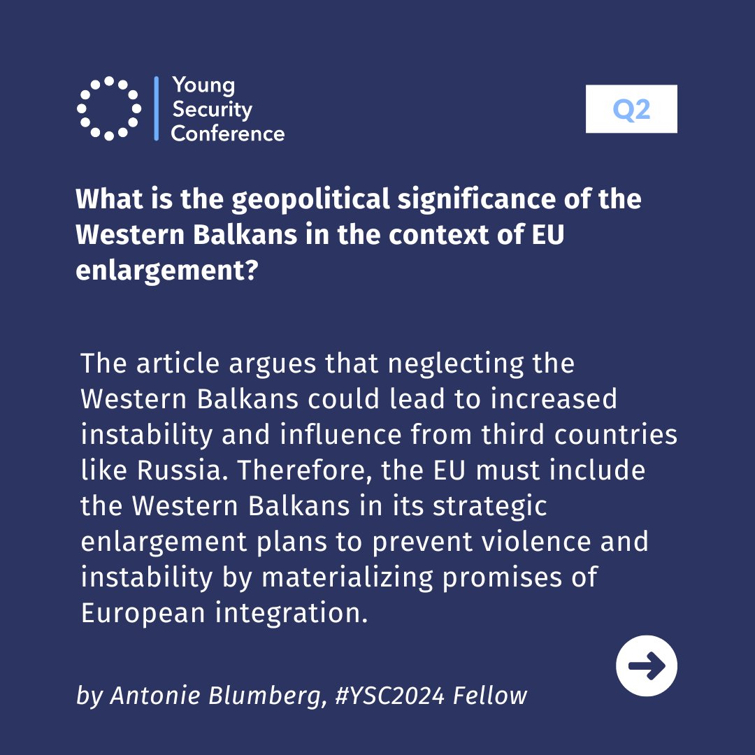 YSConference's tweet image. 🚨 New Article Out! 🚨 Our #YSC2024 Fellow Antonie Blumberg  dives into the EU's geopolitical strategy and necessary internal reforms in "The Future of Enlargement: Charting a Credible Road Map Now and Embracing the Western Balkans."  Don't miss out! 👉 lnkd.in/epZtkjS9