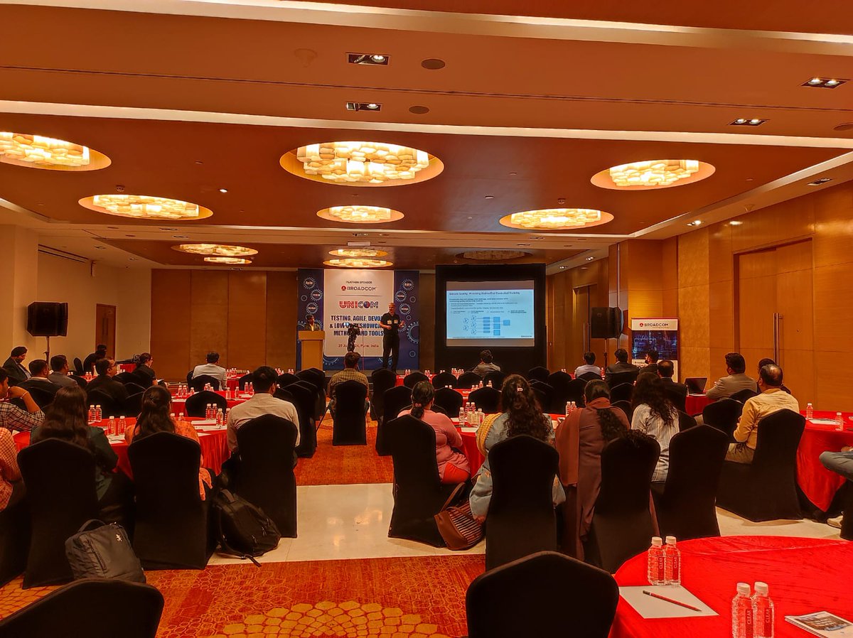 UNICOMLearning's tweet image. Pleased to have Pavel Sestak (@6akPavel) from @Broadcom at the Agile, DevOps, and Low Code Showcase in #Pune.

He&apos;s sharing insights on &quot;BUILD SECURITY, QUALITY, AND RELIABILITY INTO YOUR DEVELOPMENT PRACTICES.&quot; 

Here are some glimpses from his talk.

#conference #testing #agile