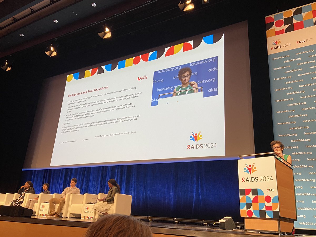 Celia Gregson (@celiagregson) on Twitter photo Vitamin D (20,000iu weekly) and calcium (500mg daily) supplementation improves bone density in adolescents age 11-19 living with HIV in Zambia & Zimbabwe with 25OHD<75 - <a href="/EDCTP/">EDCTP</a> VITALITY trial results presented by <a href="/rashida_abbferr/">Rashida Abbas Ferrand</a> <a href="/AIDS_conference/">IAC - the International AIDS Conference</a>
<a href="/ThruZim/">THRU_ZIM</a> Vitamin D (20,000iu weekly) and calcium (500mg daily) supplementation improves bone density in adolescents age 11-19 living with HIV in Zambia & Zimbabwe with 25OHD<75 - <a href="/EDCTP/">EDCTP</a> VITALITY trial results presented by <a href="/rashida_abbferr/">Rashida Abbas Ferrand</a> <a href="/AIDS_conference/">IAC - the International AIDS Conference</a>
<a href="/ThruZim/">THRU_ZIM</a>