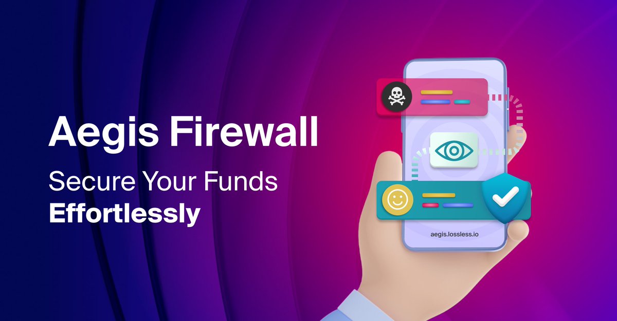 We are improving safety in #Web3 for everyone!

Through #Aegis dApp, we provide Firewall, a very powerful feature that is simple to use, making your wallets essentially drain-proof.

Best part? You pay nothing, not even network fees!

Get started today 👇
aegis.lossless.io/dapp