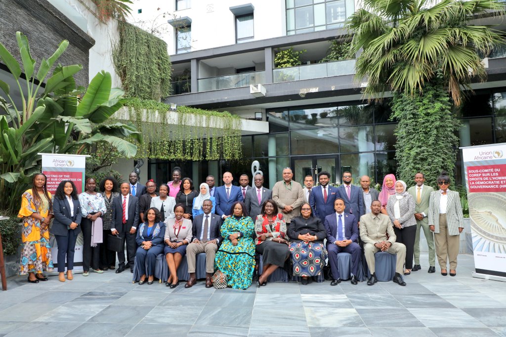 AUC_PAPS's tweet photo. The #AUPRC SubCommittee on #HumanRights, #Democracy &amp; #Governance(HRDG) kicked off today in Addis🇪🇹. The 2day meeting includes recognition ceremony of #ACDEG state report submissions &amp; discussions on:
▪️Feasibility Study on Harmonization of State Reporting Processes on HRDG;(1/2) https://t.co/ilFCOJ60As