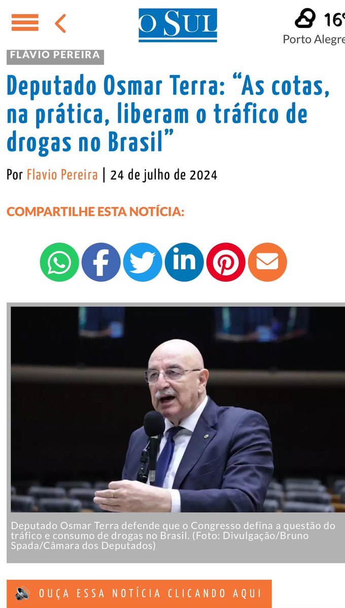 OsmarTerra's tweet image. “As cotas para maconha, definidas pelo STF, na prática, liberam o tráfico da drogas no Brasil, como já aconteceu em todos países que o fizeram. Optamos, claramente, pela avaliação das circunstâncias pela polícia, que depois ainda passa pelo promotor e pelo juiz. Se nós acharmos…