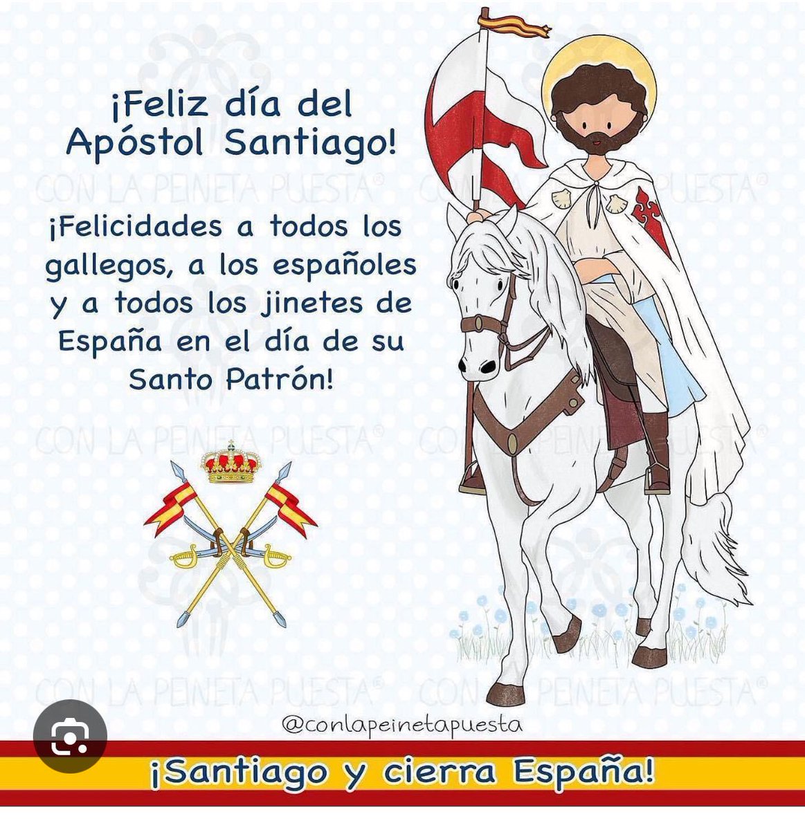 Hoy es el día del patrón de España y de caballería, por lo tanto estamos de fiesta todos los aficionados a este mundo único.

#deosunaarondaacaballo
#osunaecuestre
#andaluciaacaballo
#andaluciadejahuella