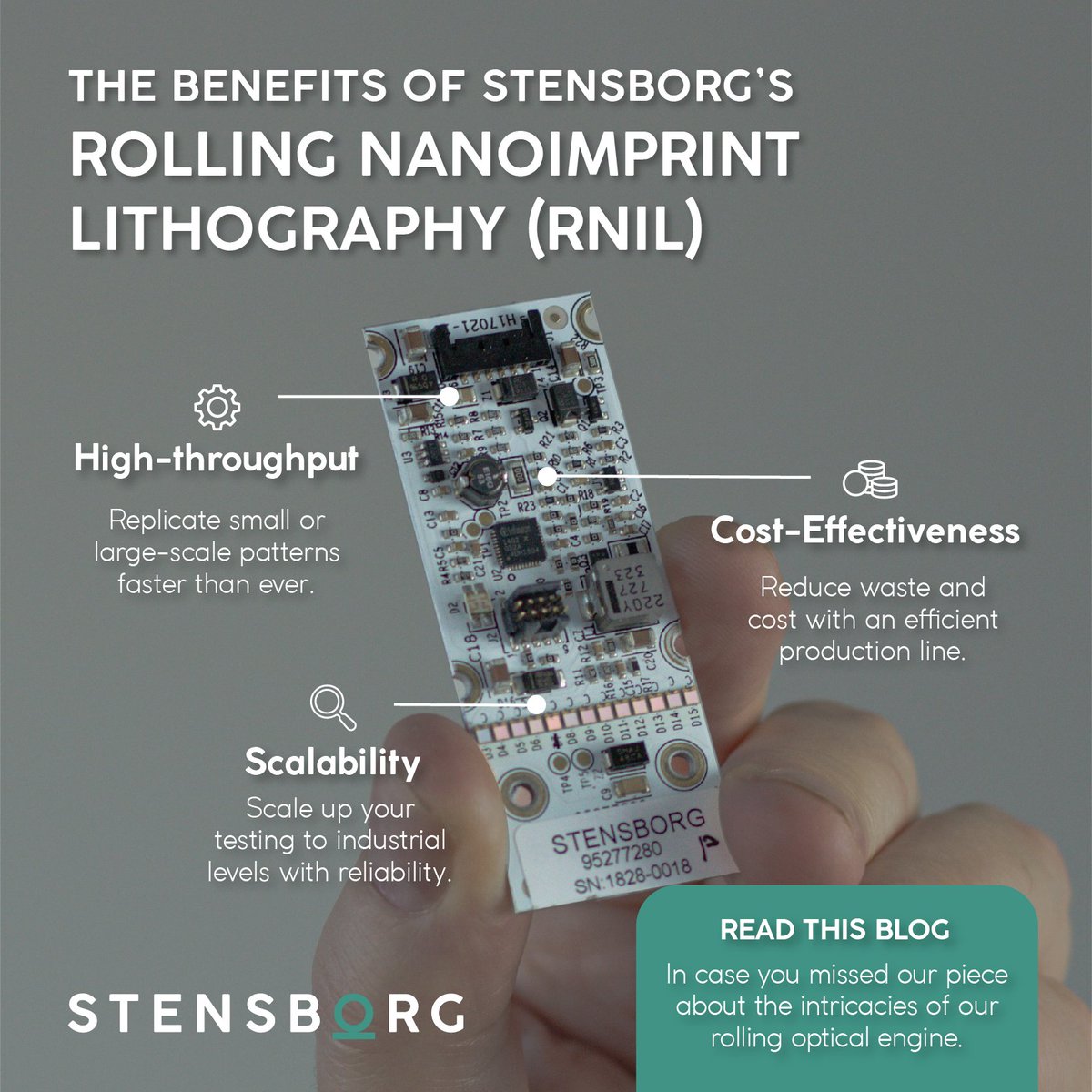 Stensborg's tweet image. The 3 rules of #RNIL success: high throughput, cost-efficiency, and scalability!

Our #NanoImprintLithography tech delivers intricate nano features while reducing costs. With our #OpticalEngine, you can customise your #NanoManufacturing and stay ahead.

👉 bit.ly/43qMl8I