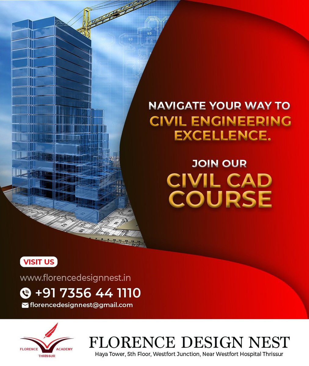 NestFlorence's tweet image. Achieve civil engineering excellence! Join our Civil CAD course to master essential skills and advance your career. Enroll now for a future of opportunities and innovation.|
.
.
#CivilEngineering #CADCourse #EngineeringExcellence #CareerGrowth #FutureEngineers #JoinNow #CivilCAD