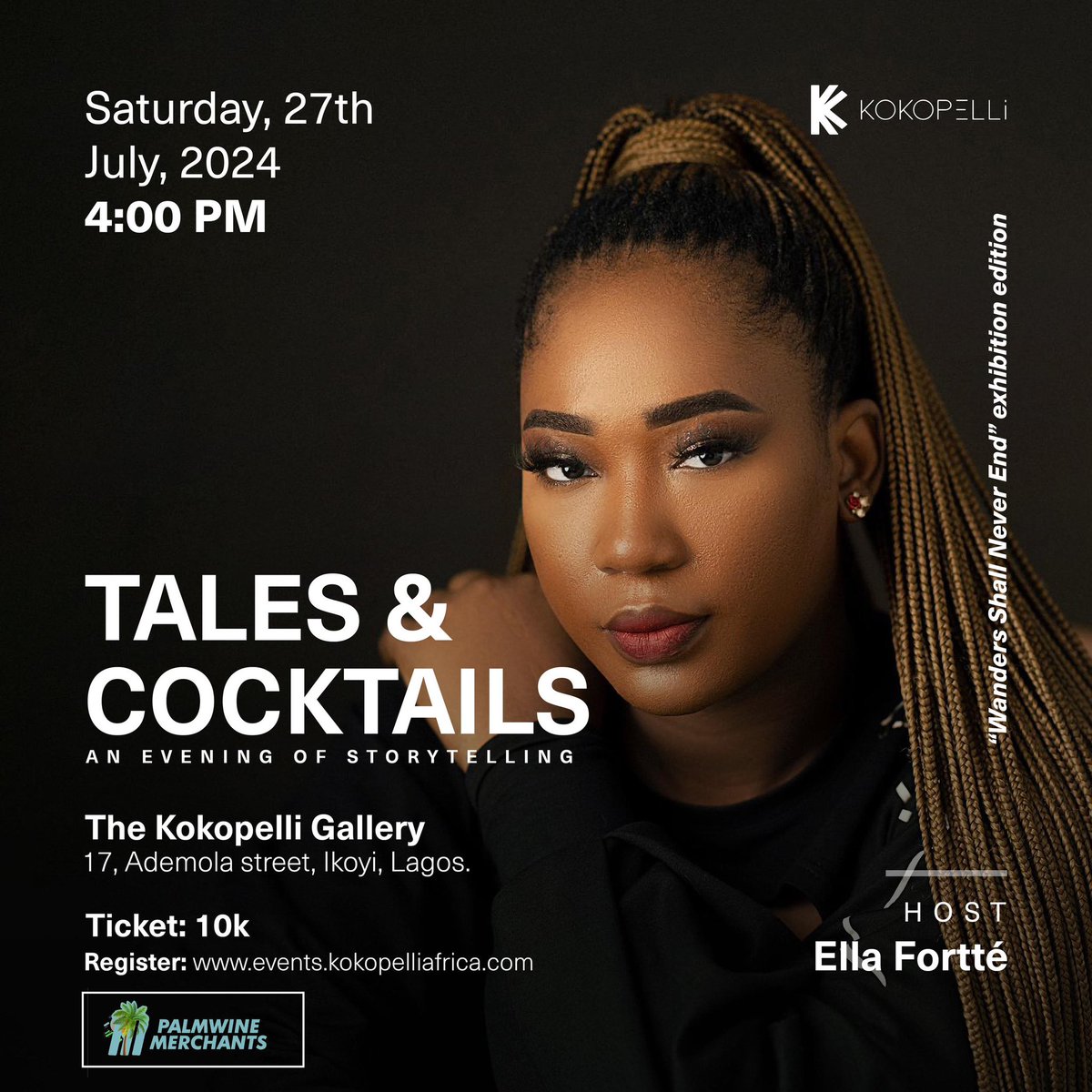 EllaFortte's tweet photo. What’s your Saturday looking like? 
Come let’s have an evening of tales, poetry and amazing cocktails at the @KokopelliAfrica tales and cocktails!! This is one edition you do not want to miss! See you there💃🏽💃🏽💃🏽 https://t.co/Nlw8yEMk1q