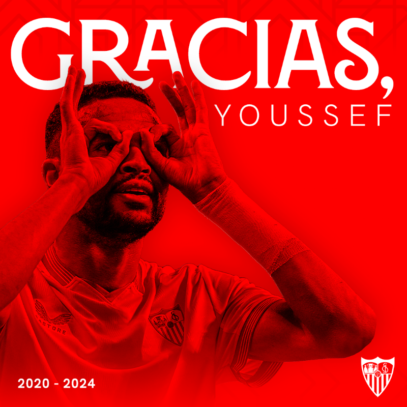 SevillaFC's tweet photo. 🤝 Acuerdo con el @Fenerbahce para el traspaso de En-Nesyri.

¡Mucha suerte en tu nueva etapa, Youssef! 💪

¡Gracias por todo! ❤️

#WeareSevilla