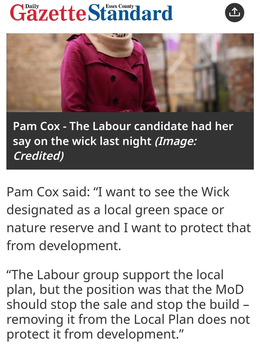 pdundas26's tweet photo. This is from a month ago and Labour's promise on #middlewick. Now Labour control the MoD and can change the decision to sell it does anyone know what they've actually done since July 4? https://t.co/wAY7k7TPUi