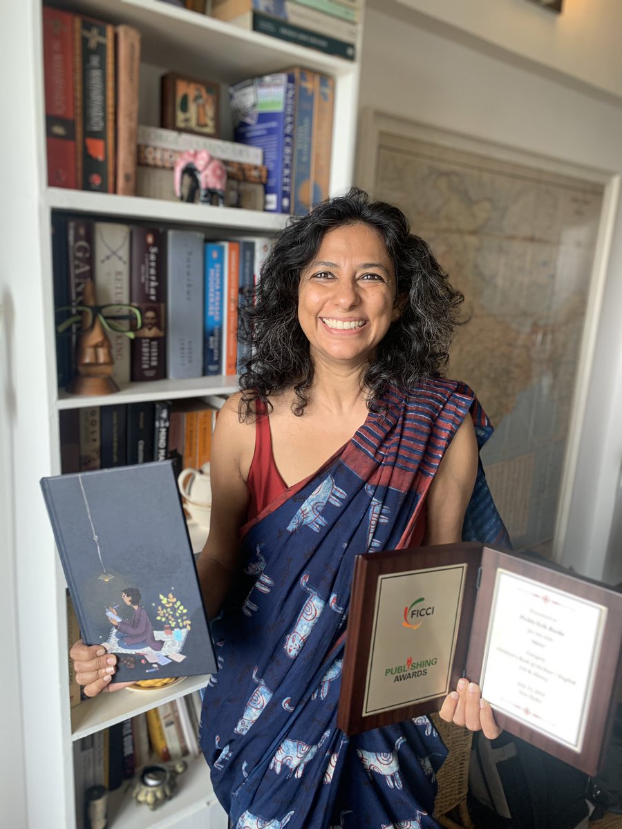 That’s the proud-publisher grin at <a href="/PickleYolkBooks/">Pickle Yolk Books</a>’ AKELA winning the 2024 <a href="/ficci_india/">FICCI</a> Publishing Award in the ‘Children’s Book of the Year - 10&amp; Above’ category! Sending out my huge congratulations and hugs to Ruchi Shah for her splendid artwork, and to editor Archana Atri.