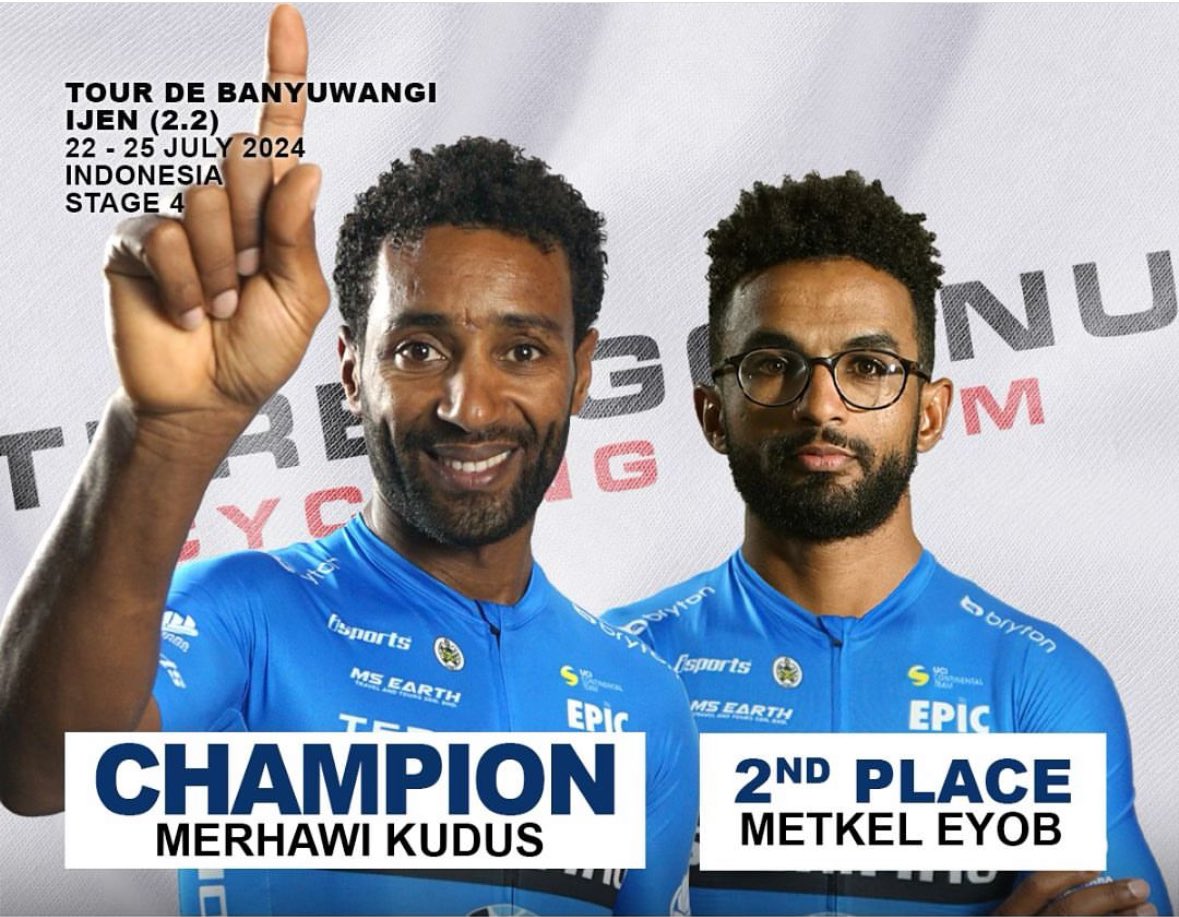 Ignore our previous tweet!

Congrats <a href="/MeraKudus/">Merhawi Kudus</a> for the win today for <a href="/TSG_cyclingteam/">Terengganu Cycling Team</a> at <a href="/info_tourdeijen/">Bwi Tour de Ijen</a> with mighty Metkel taking second in the team 1-2! 🇪🇷🇪🇷

(The TV commentary team got it wrong!)

#AfricaRising