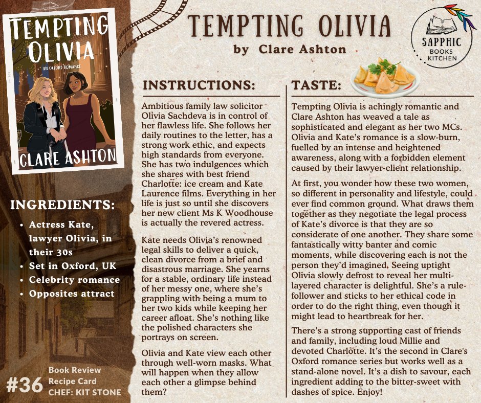 KitStoneWrites's tweet image. I've been cooking again, this time with a recipe full of intense and subtle flavours, courtesy of Clare Ashton's Tempting Olivia.