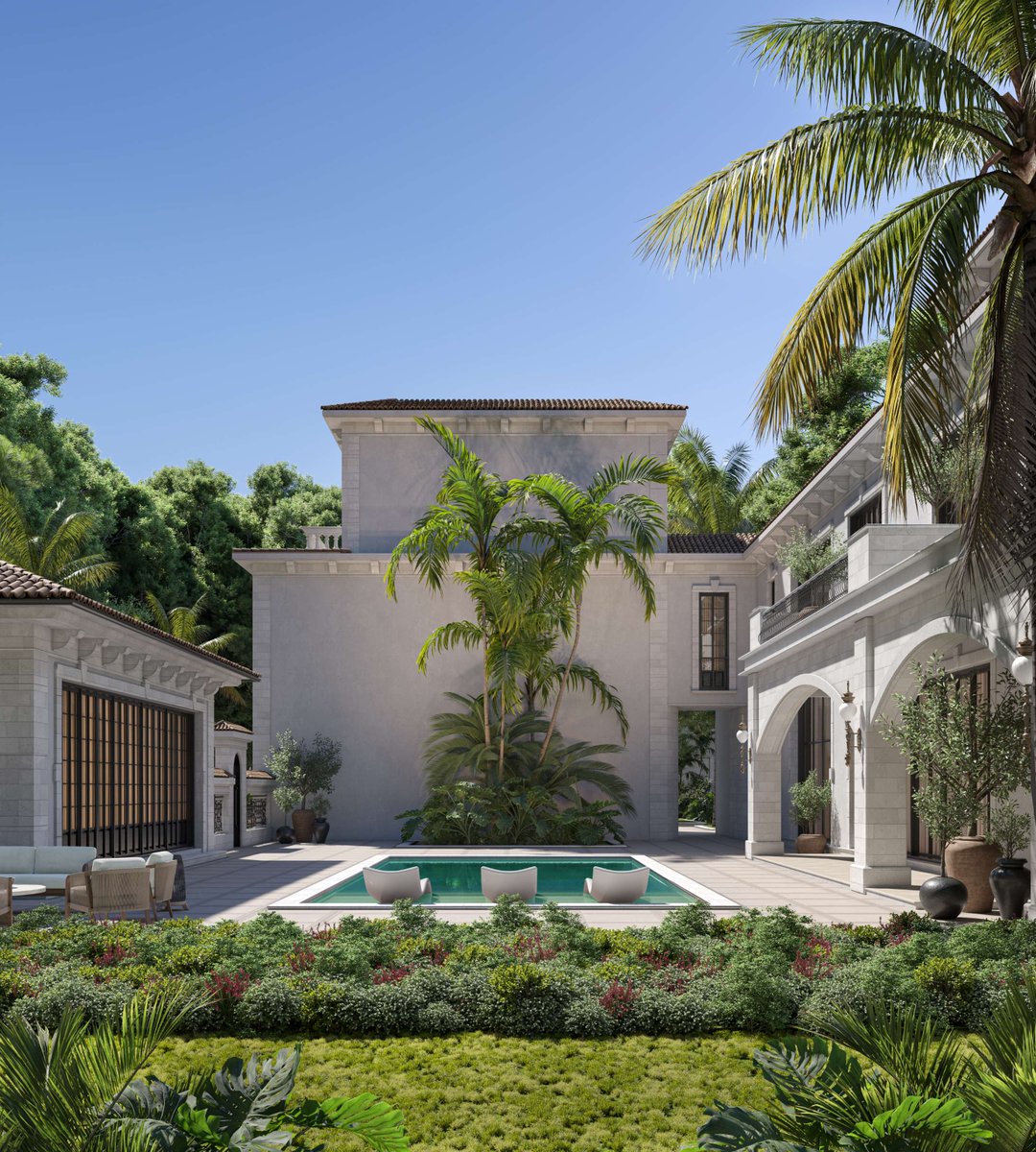 group_imaker's tweet photo. Mediterranean style combines elegance and warmth, characterized by stucco walls, red-tiled roofs, and wrought-iron details. 🌞
#MediterraneanStyle #LuxuryLiving #iMaker#ElegantDesign #PoolViews #LandscapeArchitecture https://t.co/N2iFEQpTgr