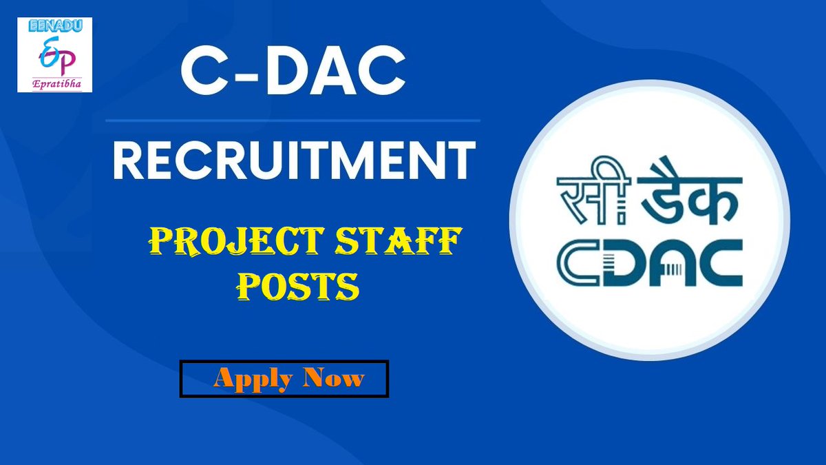 eenaduepratibha's tweet image. Government Jobs: Project Staff Posts In C-DAC, Hyderabad
#governmentjobs #projectstaff #epratibha #eenaduepratibha
categories.epratibha.net/Notification/g…