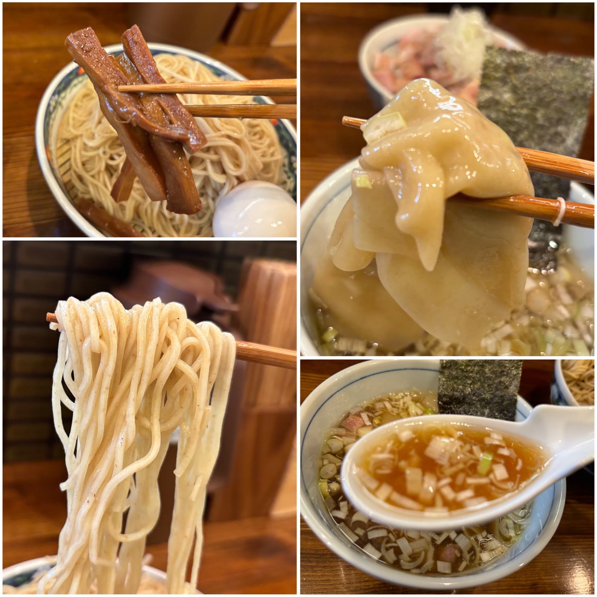 nabonayo2's tweet photo. ラーメン探訪『奈つやの中華そば』下丸子
奈つやのもちもち雲呑味玉つけそば・吊るしやきチャーシューごはん

動物系に煮干しと強めの節が効いたスープ､淡い醤油が後を引く🤣👌菅野の全粒粉麺も相性抜群👍皮厚の雲呑は超絶品💯💯💯今日のご飯はコスパ最高🈵🌈猛暑でも凄い並び😱ご馳走様でした🍜🙏🙇‍♀️ https://t.co/ICltiDma3K