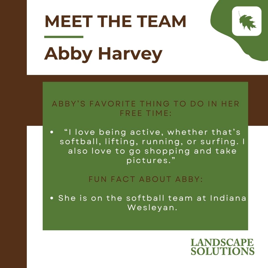 LandSol_IN's tweet photo. Happy National Intern Day! Today, we are introducing our summer intern, Abby Harvey!
#employee #landscape #landscapesolutions #appreciation #intern #employeeappreciation #NationalInternDay https://t.co/qPL40K0y2s