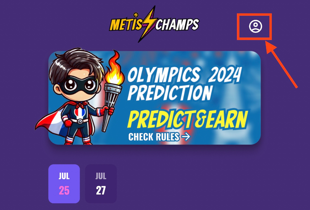 MetisL2's tweet image. Sign up for #MetisChamps⚡️is open 🏅

Click on the account icon at the top right to connect your wallet to sign up

You will become eligible to receive CHAMPS play tokens so you can start playing once they arrive in your wallet 🎉

Sign up now 👇
i.mtr.cool/cuecuijynb