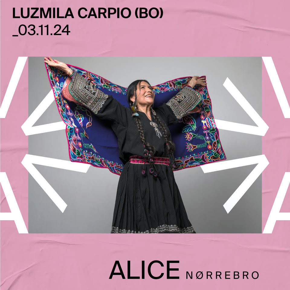 🇩🇰 <a href="/luzmila_carpio/">🌞Luzmila Carpio🌞</a> is taking the stage at ALICE in Copenhagen this November! Experience the legendary Andean sounds and powerful messages from the Bolivian singer-songwriter. Tickets on sale now!
 alicecph.com/en/event/luzmi…