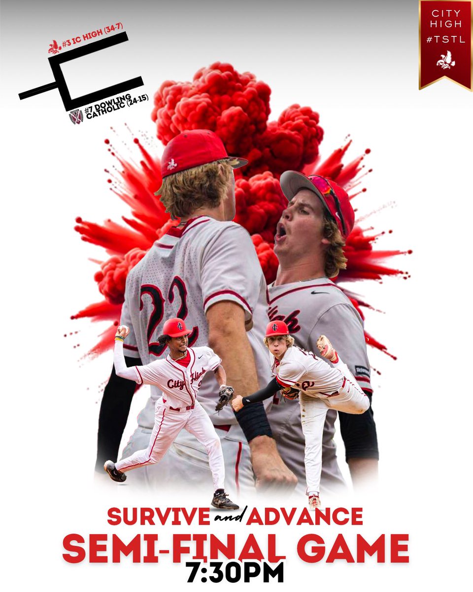 CityHighSports's tweet image. Let’s keep it rolling! Come watch our boys compete for a spot in the championship game tonight at 7:30PM.
#ihsaa #iahsbb #tstl