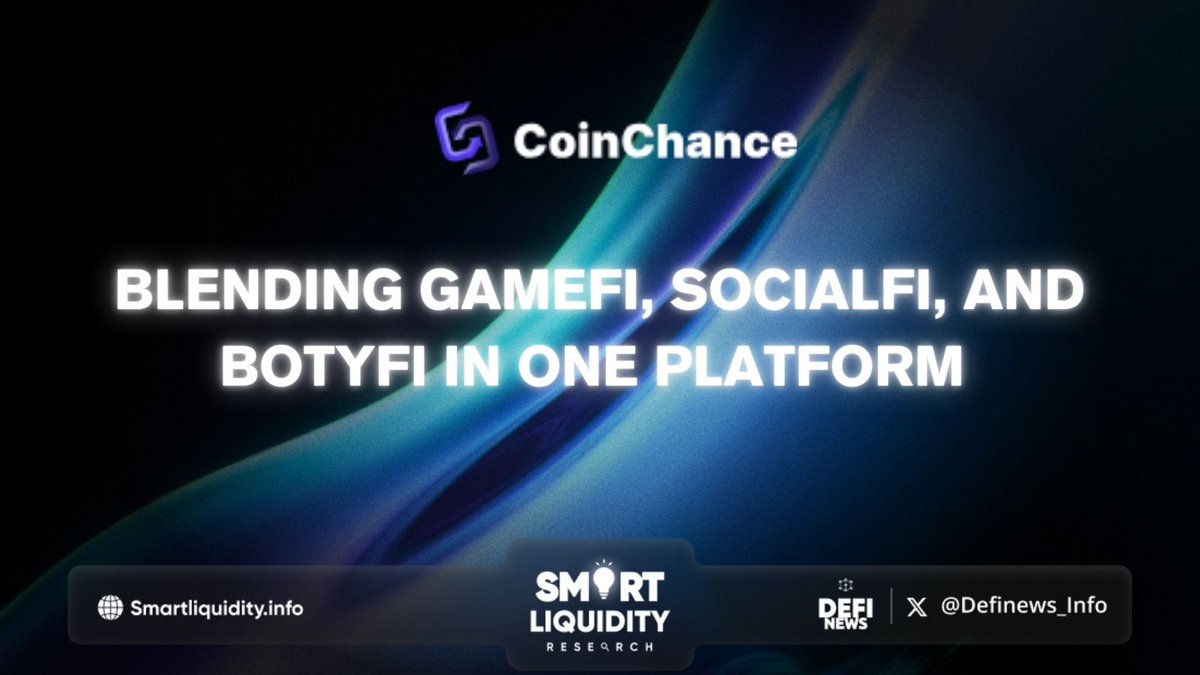 Definews_Info's tweet photo. ๐ก @CoinChanceDAO is a cutting-edge platform seamlessly blending #SocialFi, #GameFi, and #BotyFi platform with cutting-edge layer 2 scaling solutions
๐ก #CoinChanceDAO aims to transform user interactions with social media, gaming, and bots through innovative and rewarding opportunities
๐ธ Chance Drip introduces an immersive gaming experience
๐ธ $CHANCE token is both a governance token and reward token
๐ธ Presale Bot is coming
๐ฝ VISIT
https://t.co/YPfQM4VOWd
#Definews