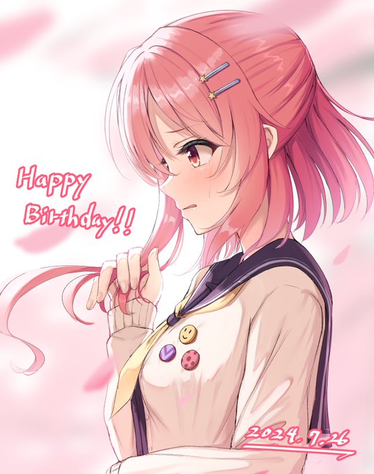 新堂彩音ちゃん誕生日おめでとう…!🎉 今年の絵です 