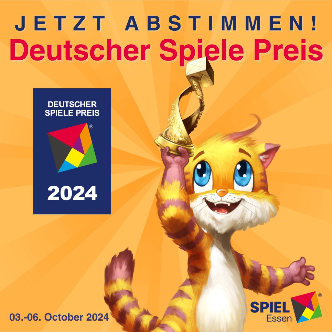 Hidden Games (@hiddengamescs) on Twitter photo Wir freuen uns riesig, euch mitteilen zu können, dass wir für den „Deutscher Spiele Preis 2024“ gleich dreimal nominiert sind! 
Jetzt brauchen wir eure Unterstützung! Ihr könnt für uns abstimmen:
spiel-essen.de/de/programm/dsp
Vielen Dank für eure Treue!
#hiddengames #dsp #spiel24 Wir freuen uns riesig, euch mitteilen zu können, dass wir für den „Deutscher Spiele Preis 2024“ gleich dreimal nominiert sind! 
Jetzt brauchen wir eure Unterstützung! Ihr könnt für uns abstimmen:
spiel-essen.de/de/programm/dsp
Vielen Dank für eure Treue!
#hiddengames #dsp #spiel24