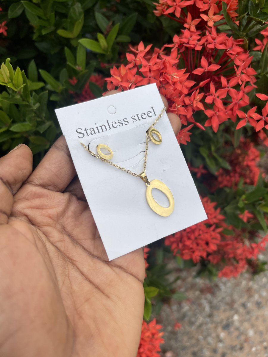 shun_corp's tweet photo. Stainless ✅

Letter O 
Necklace + earring 
Ghc 35🏷️ https://t.co/5hCBrX4sUj